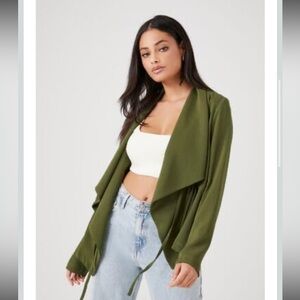 🍋Ambience Olive green open long cardigan size Medium‎